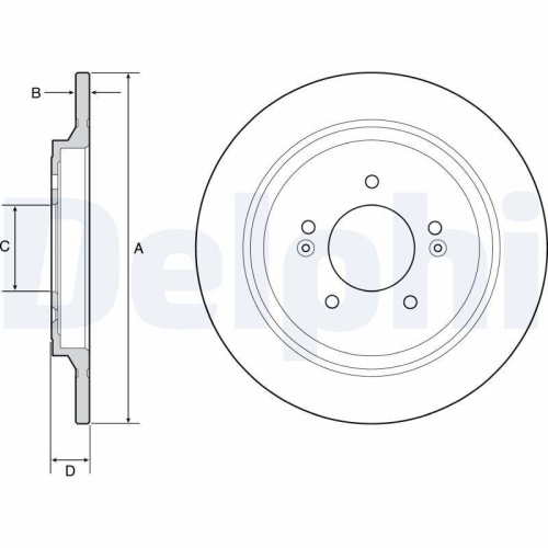 DELPHI Bremsscheibe BG4932C