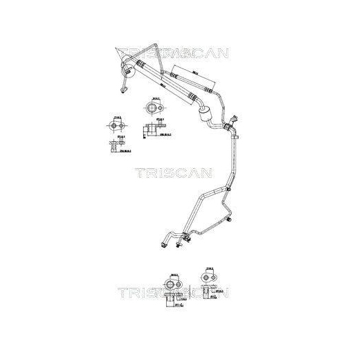 TRISCAN Hochdruck-/Niederdruckleitung, Klimaanlage 9010 28089