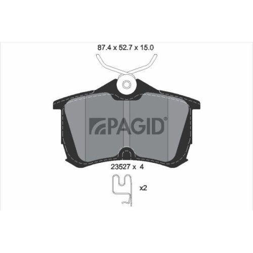 PAGID Bremsbelagsatz, Scheibenbremse T1255N
