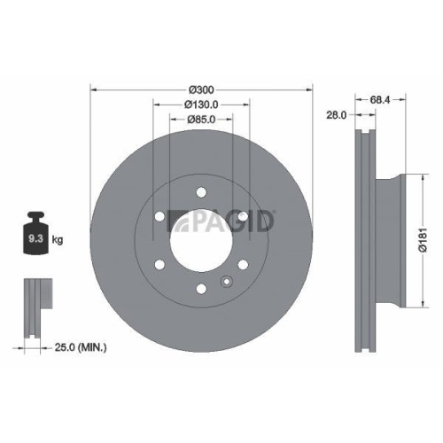 PAGID Bremsscheibe 59432NC