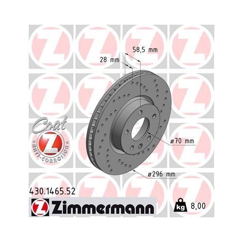 ZIMMERMANN Bremsscheibe SPORT Z 430.1465.52