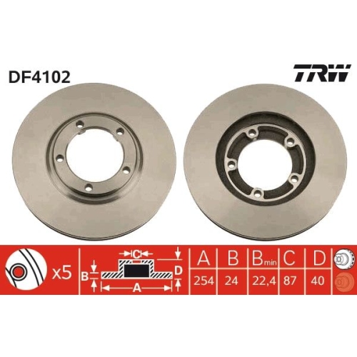 TRW Bremsscheibe DF4102