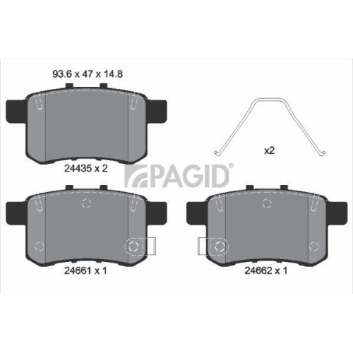 PAGID Bremsbelagsatz, Scheibenbremse T1733N