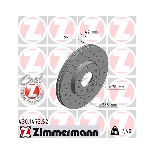 ZIMMERMANN Bremsscheibe SPORT Z 430.1473.52