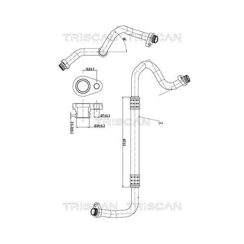 TRISCAN Hochdruck-/Niederdruckleitung, Klimaanlage 9010 28009