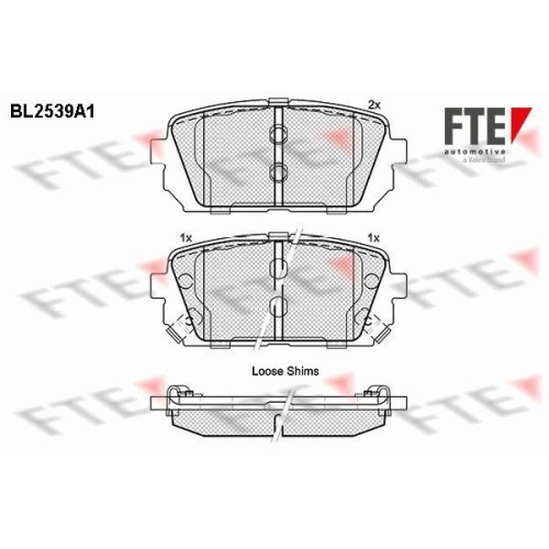 FTE Bremsbelagsatz, Scheibenbremse