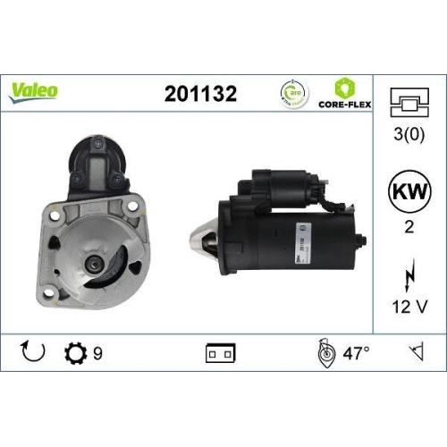 VALEO Starter VALEO CORE-FLEX 201132