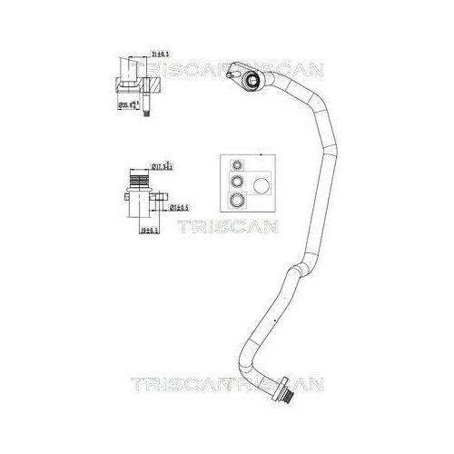 TRISCAN Hochdruck-/Niederdruckleitung, Klimaanlage 9010 16016