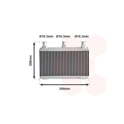 VAN WEZEL W&auml;rmetauscher, Innenraumheizung 06006341