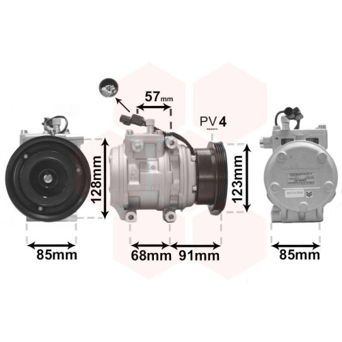 VAN WEZEL Kompressor, Klimaanlage 8300K145