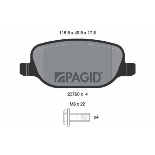 PAGID Bremsbelagsatz, Scheibenbremse T1568N