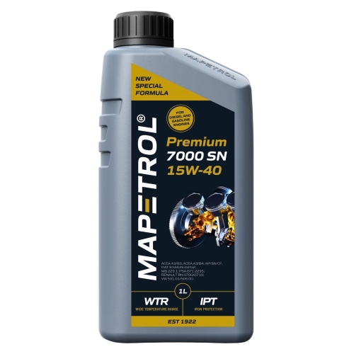 Motor&ouml;l Motoren&ouml;l Mapetrol Premium 7000 SN 15W-40 1 Liter MAP0019