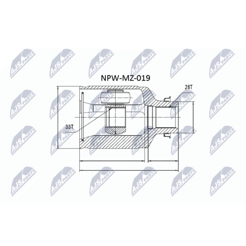 NTY Gelenksatz, Antriebswelle NPW-MZ-019