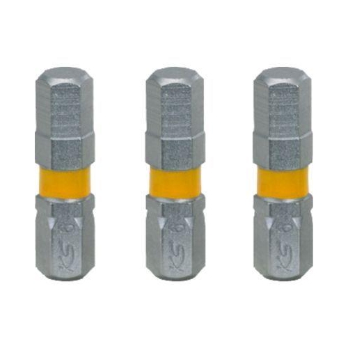 1/4 Zoll Bit Innensechskant, 25mm, 6mm, 3er Pack KS TOOLS 918.2054