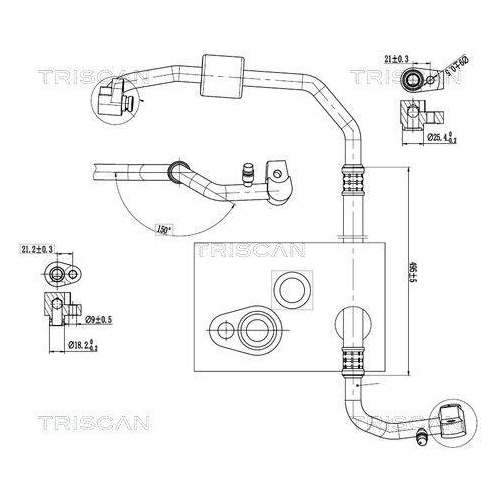 TRISCAN Hochdruck-/Niederdruckleitung, Klimaanlage 9010 16030