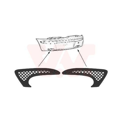 VAN WEZEL L&uuml;ftungsgitter, Sto&szlig;f&auml;nger 1620559