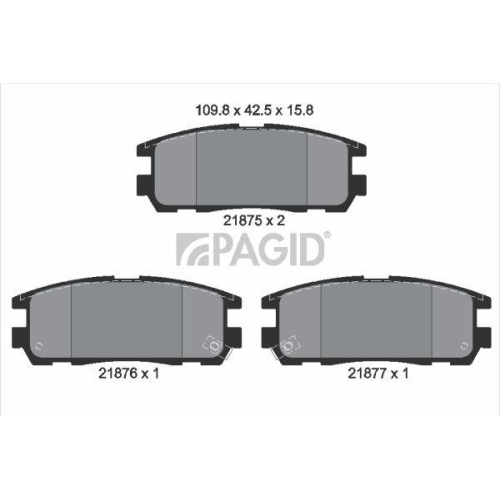 PAGID Bremsbelagsatz, Scheibenbremse T3034N