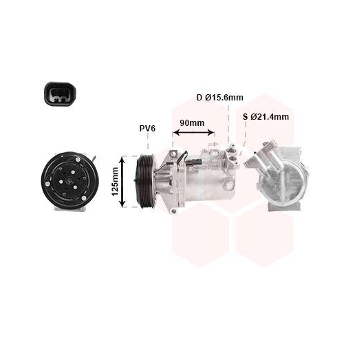 VAN WEZEL Kompressor, Klimaanlage 4300K495