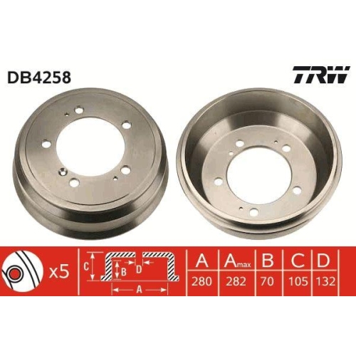 TRW Bremstrommel DB4258