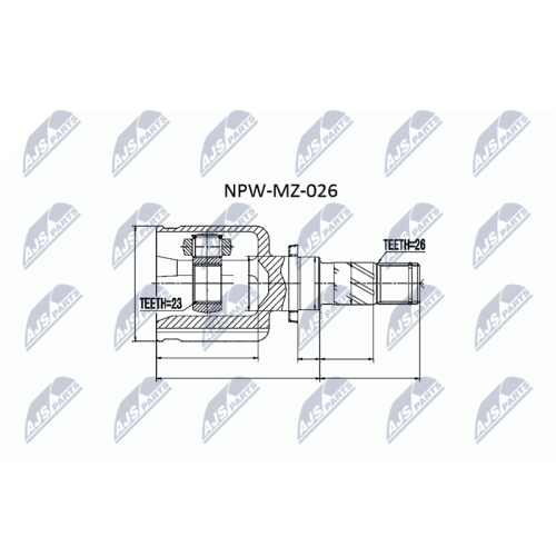 NTY Gelenksatz, Antriebswelle NPW-MZ-026