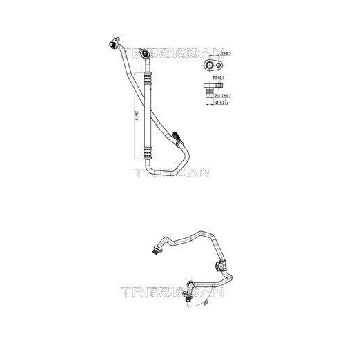 TRISCAN Hochdruck-/Niederdruckleitung, Klimaanlage 9010 28017