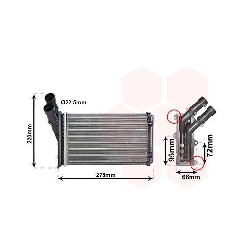 VAN WEZEL W&auml;rmetauscher, Innenraumheizung 09006082