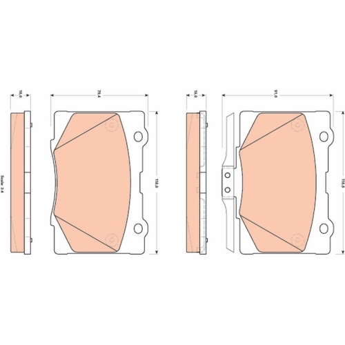 TRW Bremsbelagsatz, Scheibenbremse GDB3498