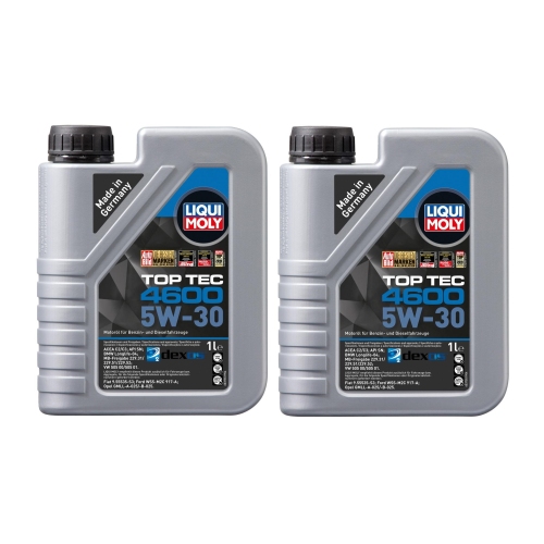 LIQUI MOLY Motor&ouml;l Top Tec 4600, 5W-30, 2-Liter Kanister - Art.Nr. 3755