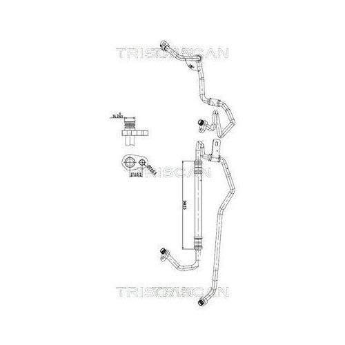 TRISCAN Hochdruck-/Niederdruckleitung, Klimaanlage 9010 28105