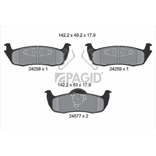 PAGID Bremsbelagsatz, Scheibenbremse T1535N