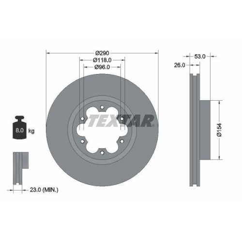 TEXTAR Bremsscheibe 93240600
