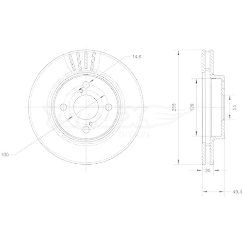 TOMEX Brakes Bremsscheibe TX 71-10