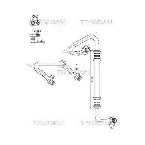 TRISCAN Hochdruck-/Niederdruckleitung, Klimaanlage 9010 28074