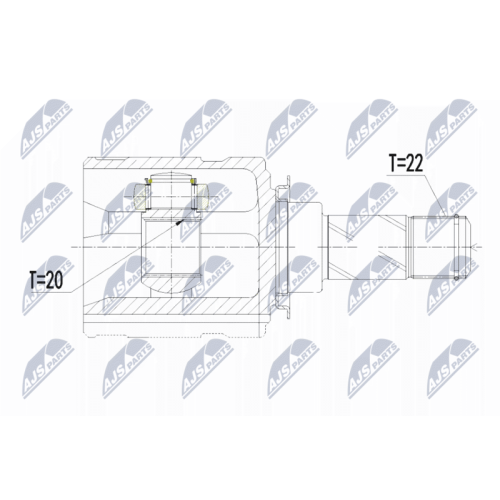 NTY Gelenksatz, Antriebswelle NPW-PL-051