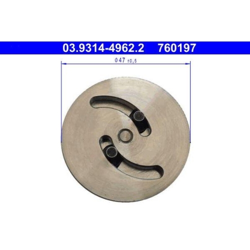 ATE Adapter, Bremssattelkolben-R&uuml;ckstellwerkzeug 03.9314-4962.2