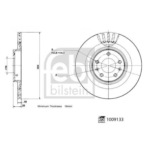 FEBI BILSTEIN Bremsscheibe 1009133
