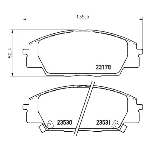 HELLA Bremsbelagsatz, Scheibenbremse 8DB 355 009-731