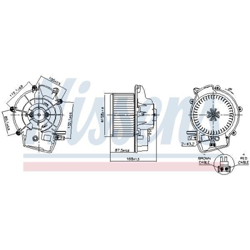 NISSENS Innenraumgebl&auml;se 87606