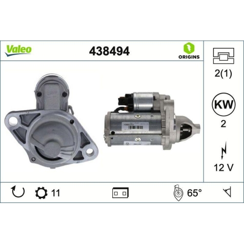 VALEO Starter VALEO ORIGINS 438494