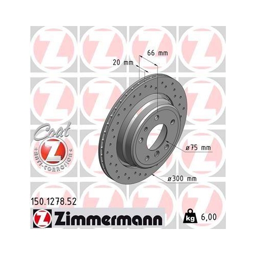 ZIMMERMANN Bremsscheibe SPORT Z 150.1278.52