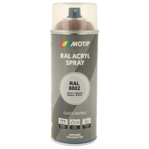 Motip Acryl Glanzlack Spray RAL 8002 Signalbraun 400ml Spraydose 07170