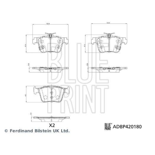BLUE PRINT Bremsbelagsatz, Scheibenbremse