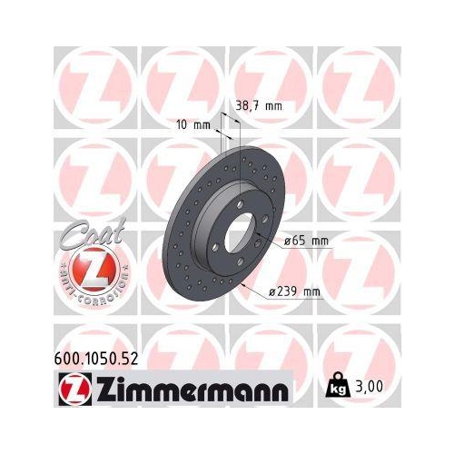 ZIMMERMANN Bremsscheibe SPORT Z 600.1050.52