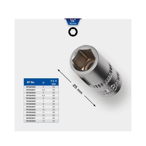 1/4 Zoll Sechskant-Stecknuss, 5,5 mm BRILLIANT TOOLS BT020933
