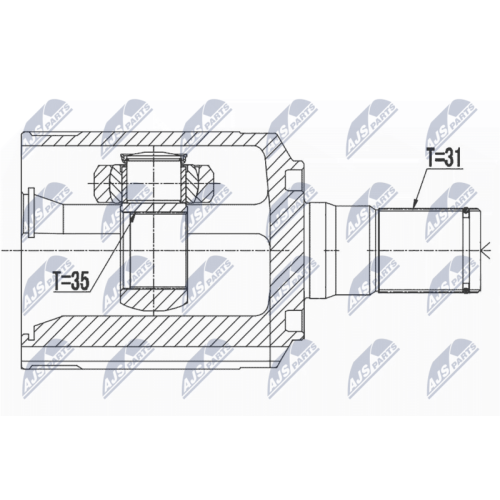 NTY Gelenksatz, Antriebswelle NPW-HY-525