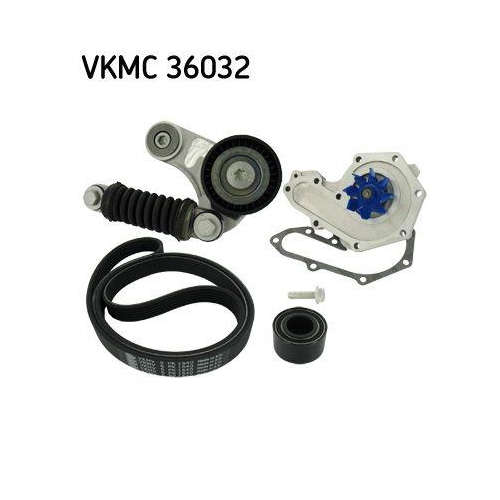 SKF Wasserpumpe + Keilrippenriemensatz VKMC 36032