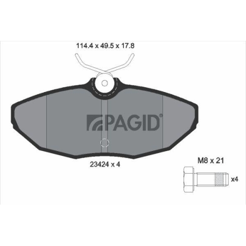 PAGID Bremsbelagsatz, Scheibenbremse T5133N
