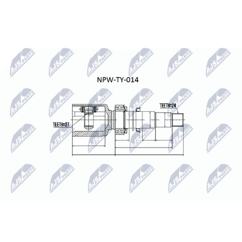 NTY Gelenksatz, Antriebswelle NPW-TY-014