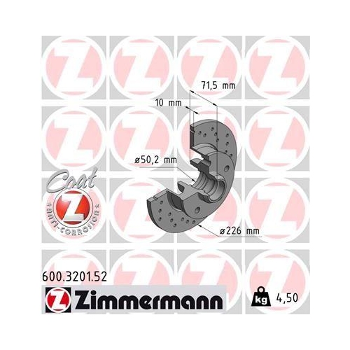 ZIMMERMANN Bremsscheibe SPORT Z 600.3201.52