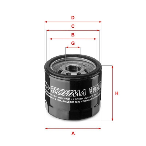 SOFIMA &Ouml;lfilter S 9150 R